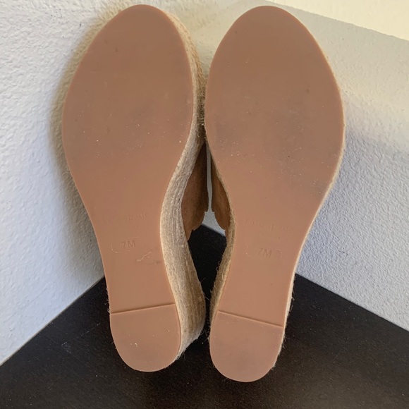 Kate Spade Toby Tan Suede Wedge Sandals. - Picture 8 of 10